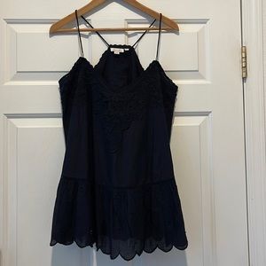 Black eyelet dress